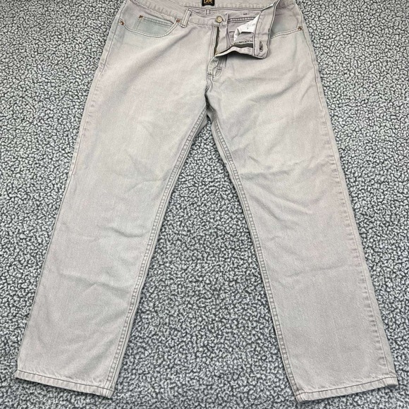 Lee‎ Jeans Men 38x30 Gray Regular Fit Mid Rise Denim Pants Adult 100% Cotton - Picture 1 of 9